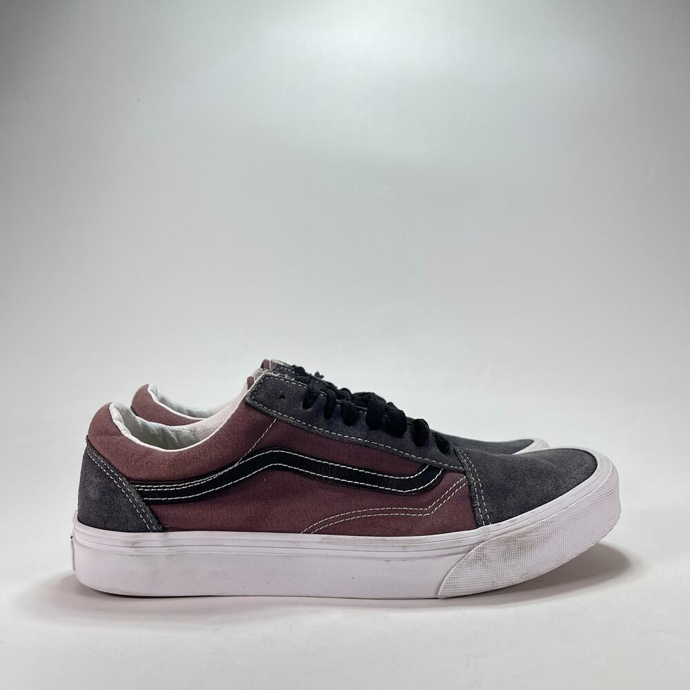 Vans Old Skool Maroon Gray Low Top Skate Shoes Sneakers 721356 Men's Size 10